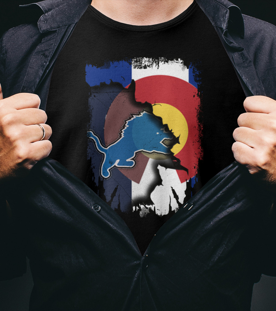 Together Colorado With Lions Detroit Pride Fusion T-Shirt