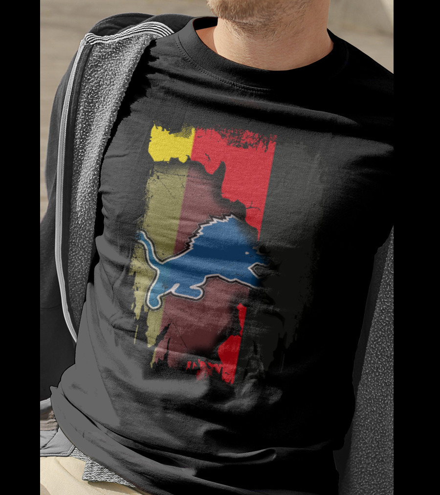 Together Germany Flag With Blue Lions T-Shirt