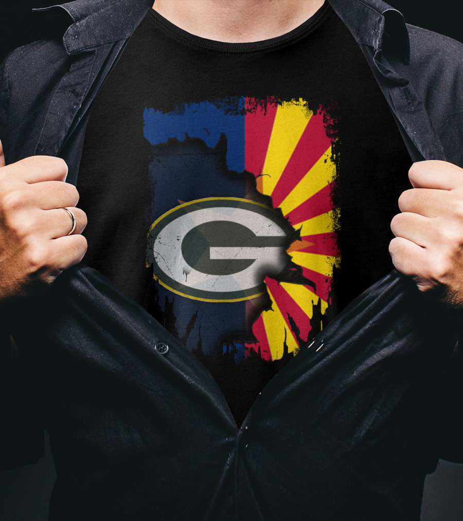 Together Arizona Green Bay Packers Fusion T-Shirt