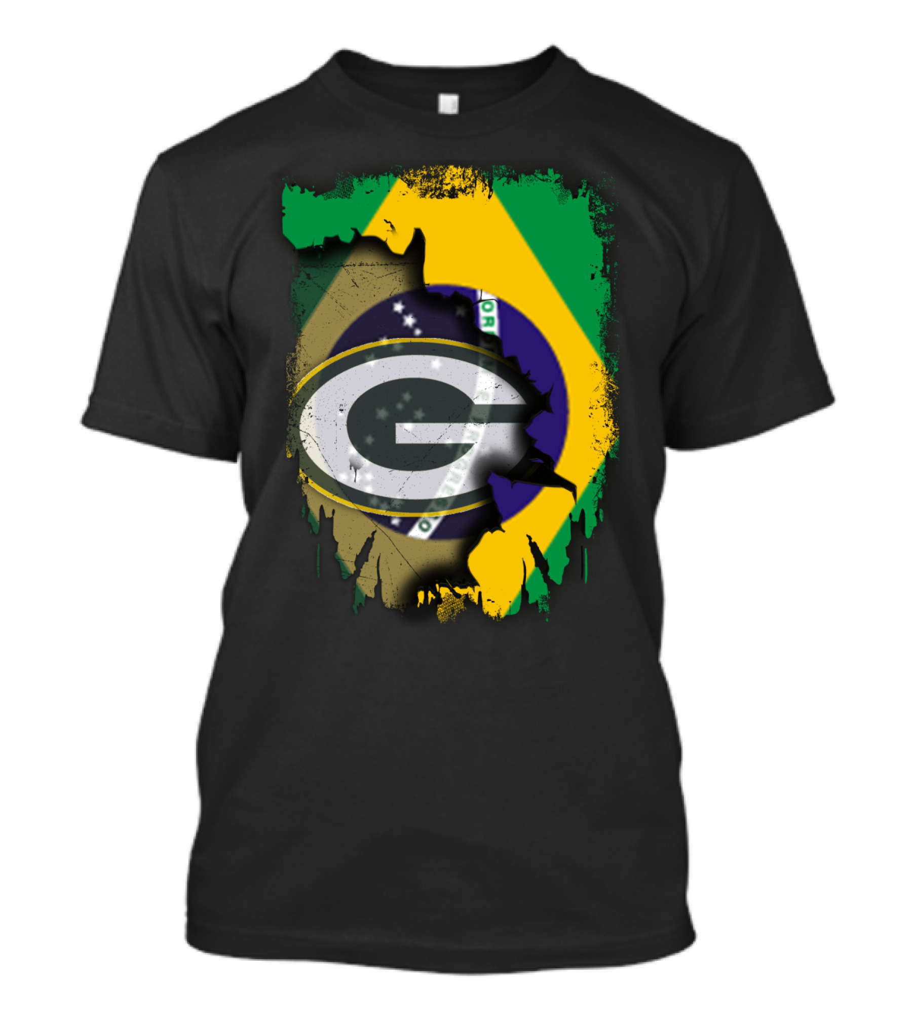 Brazilian Pride Meets Packers Loyalty Fusion T-Shirt