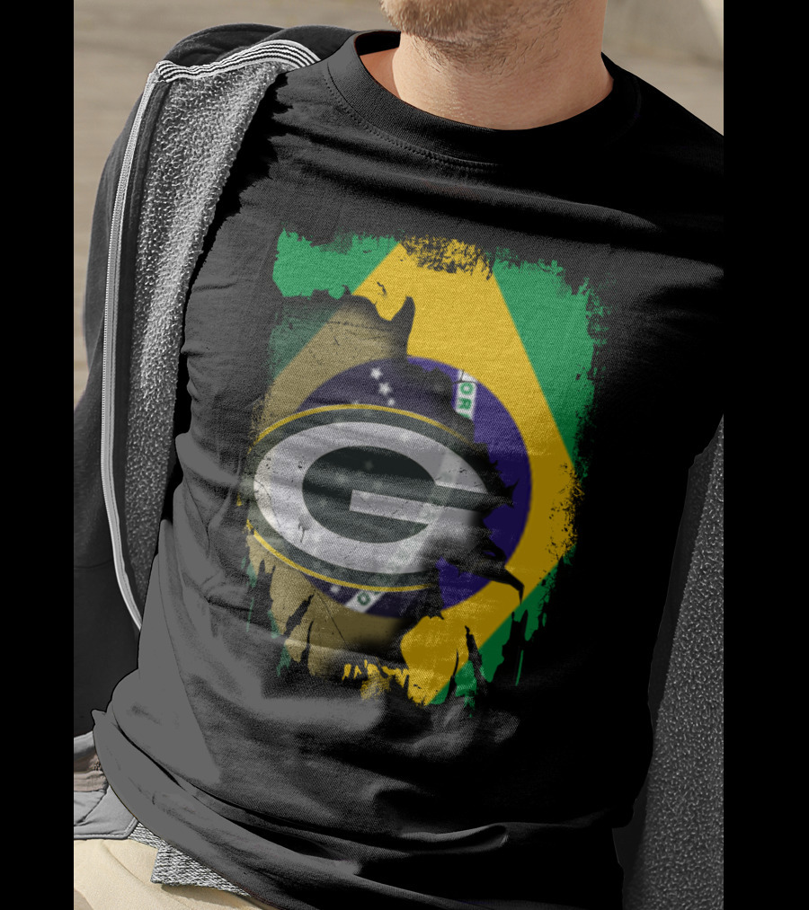 Brazilian Pride Meets Packers Loyalty Fusion T-Shirt