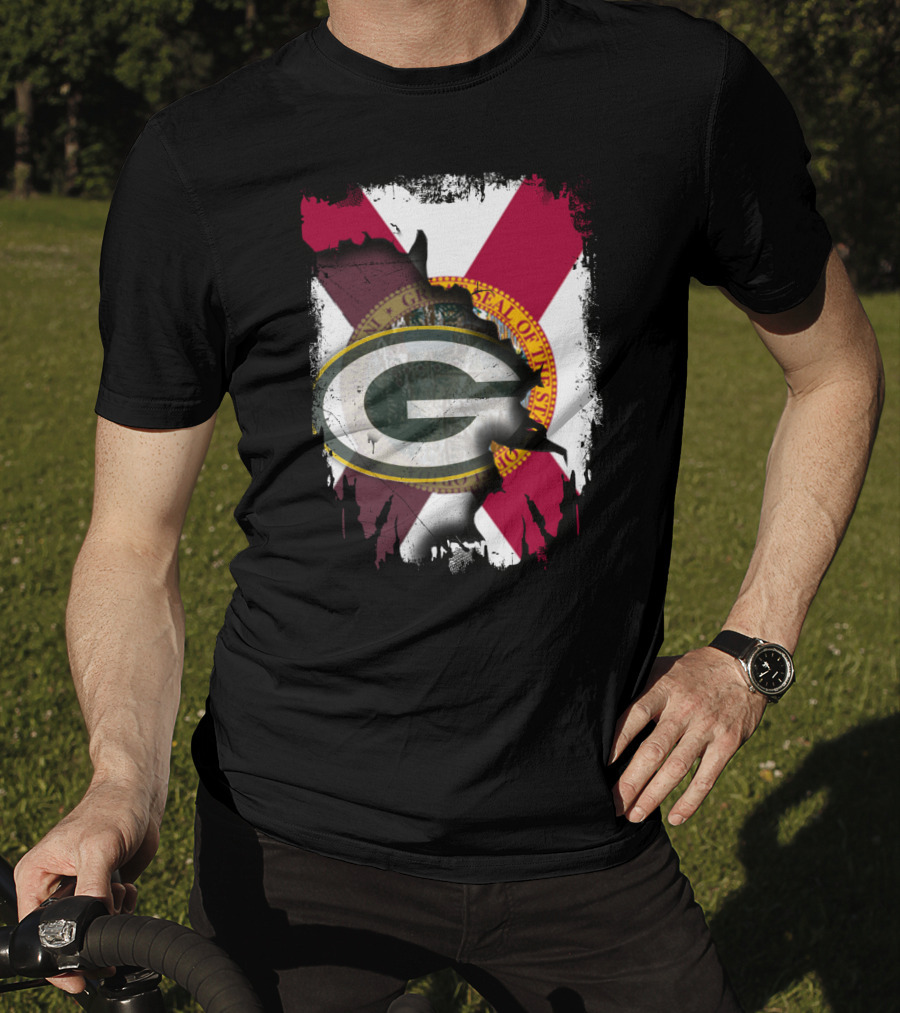 Florida State Outline With Green Bay Packers G T-Shirt