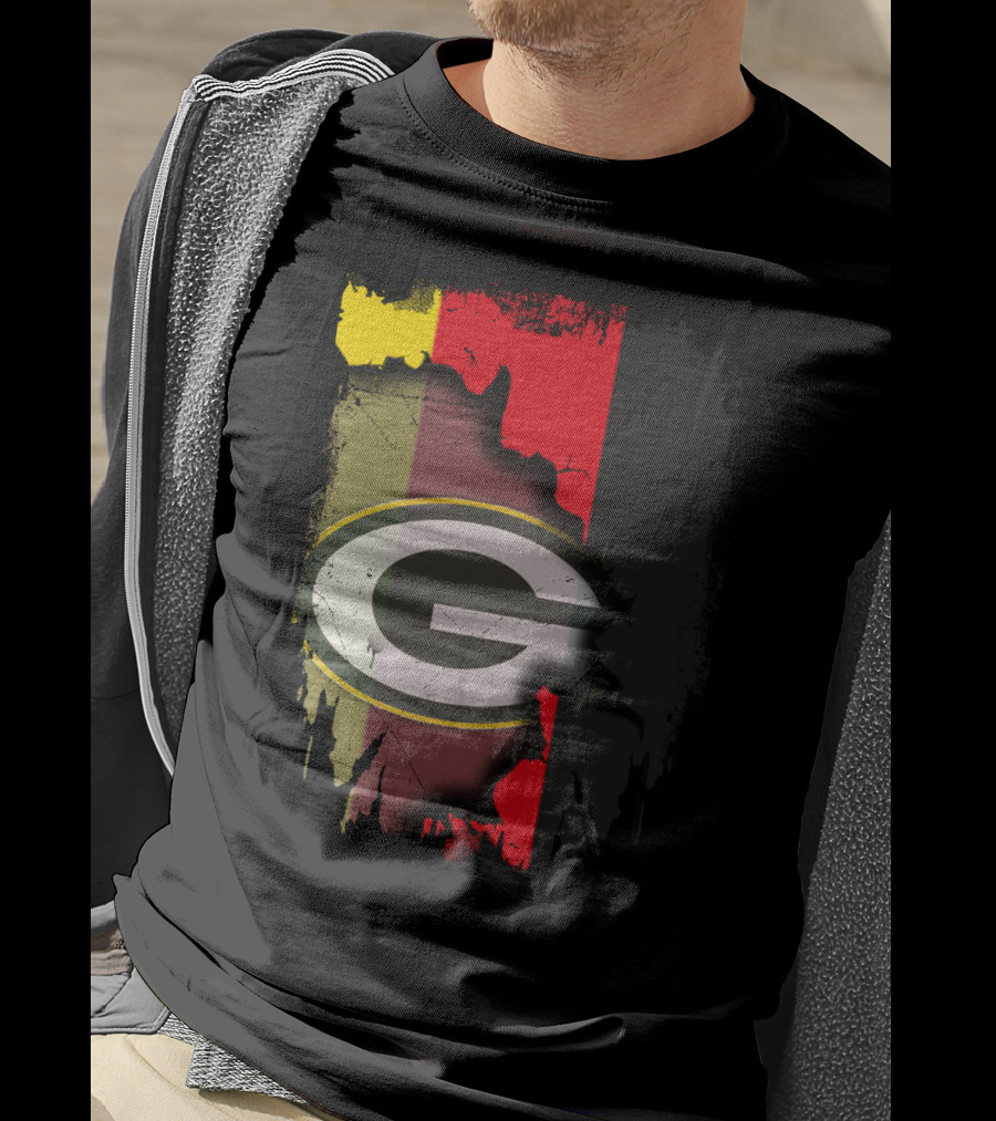 Germany And Packers United Flag Fusion T-Shirt