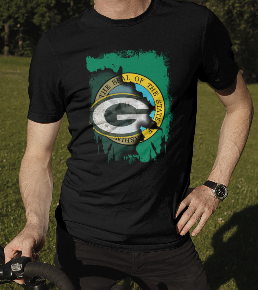 Together Washington State Seal With Packers T-Shirt