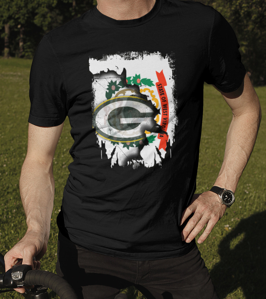 State Of West Virginia Packers Logo Collaboration T-Shirt