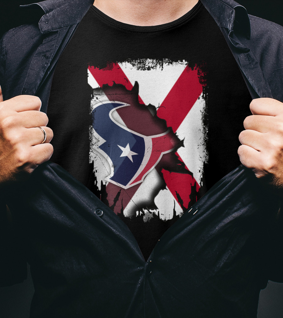 Houston Texans Alabama State Flag Unity T-Shirt