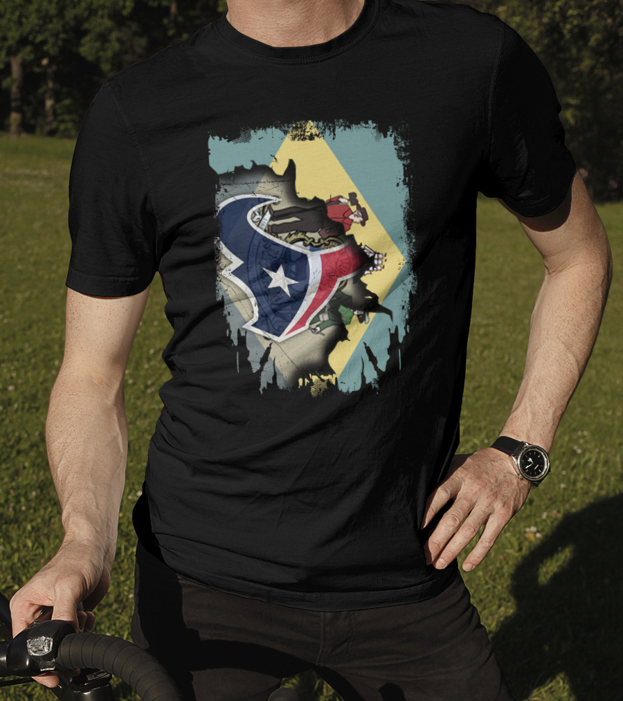 Together Delaware With Texans NFL Collaboration T-Shirt