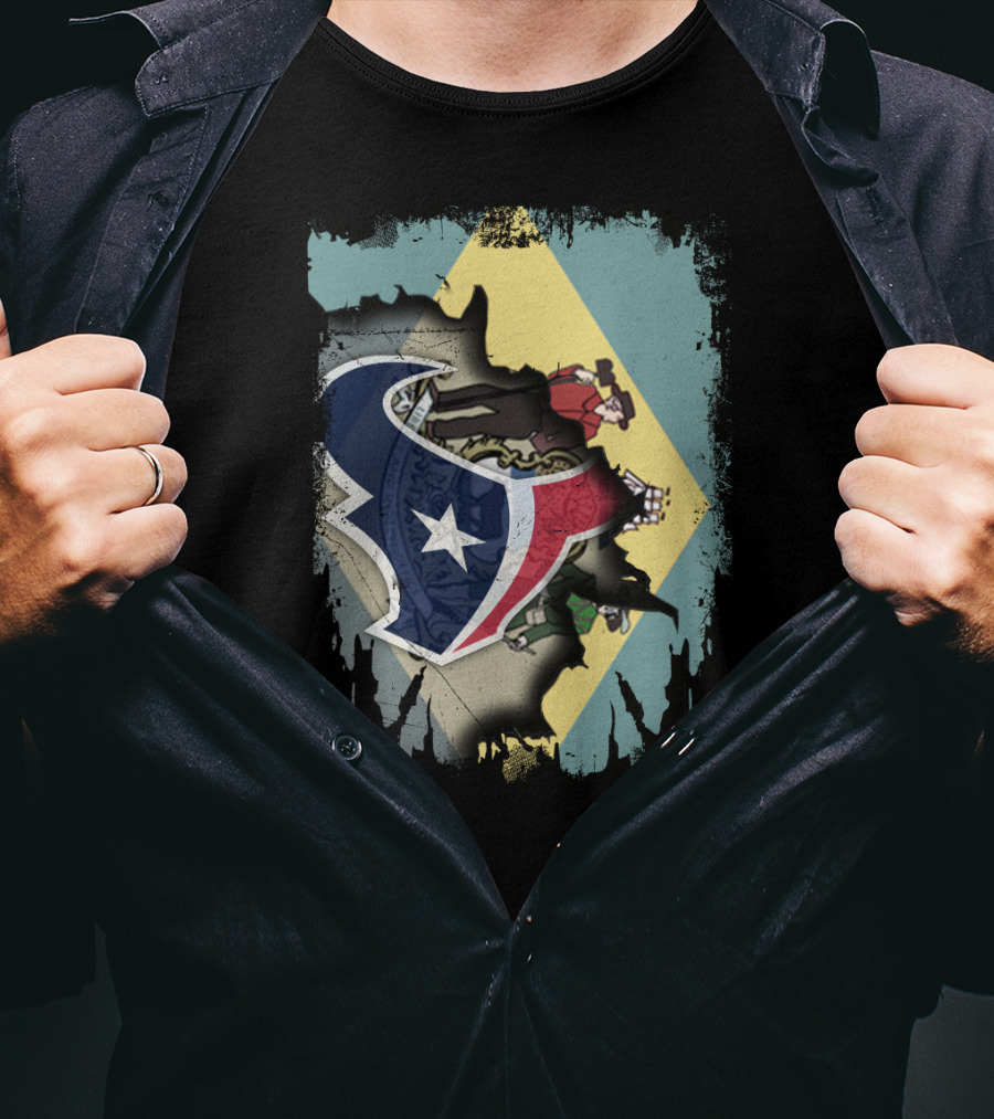 Together Delaware With Texans NFL Collaboration T-Shirt
