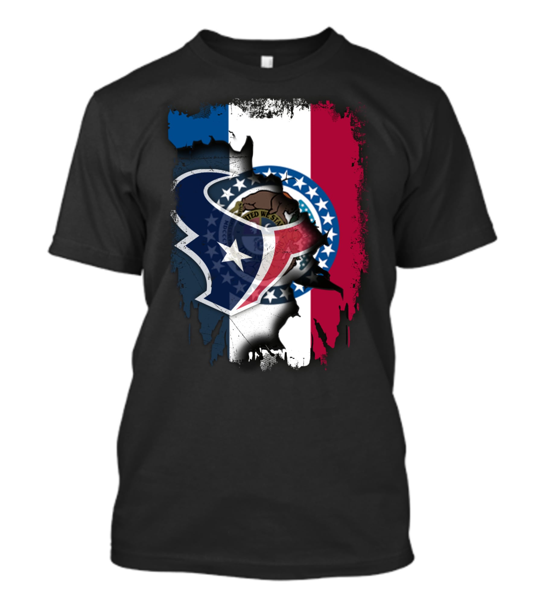 Missouri And Texans United With State Symbols T-Shirt