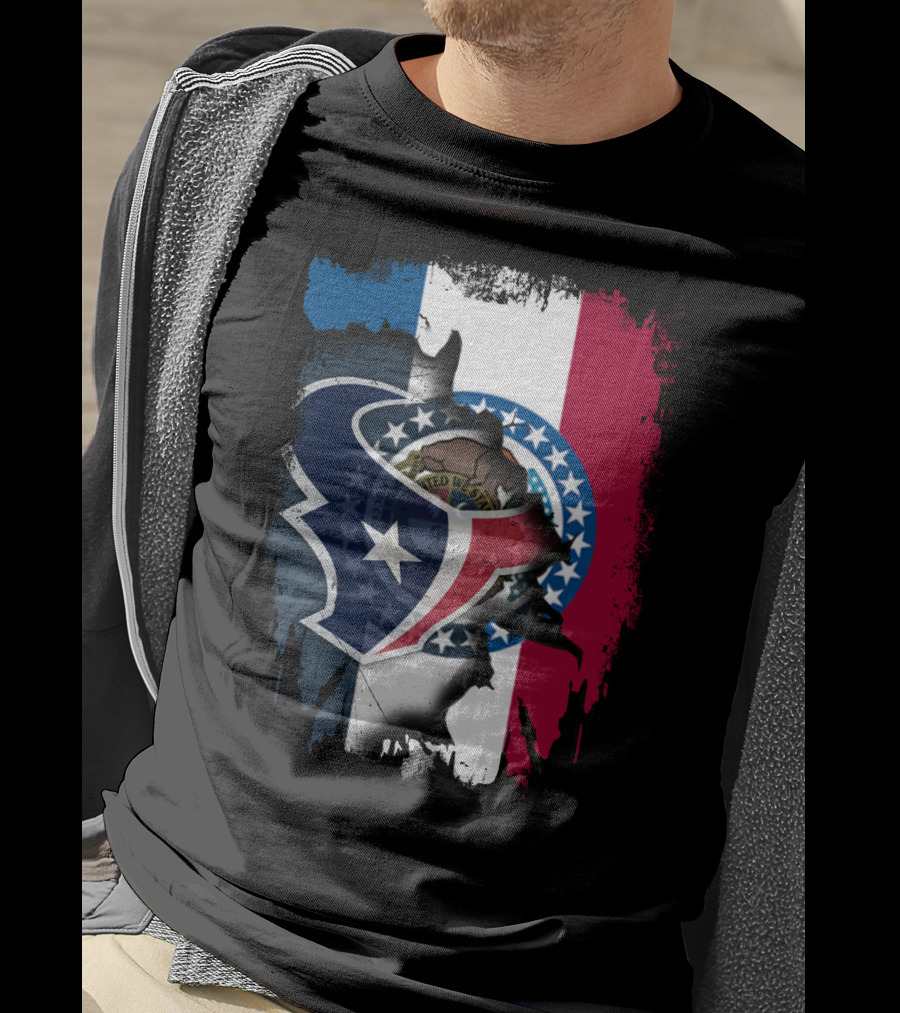 Missouri And Texans United With State Symbols T-Shirt