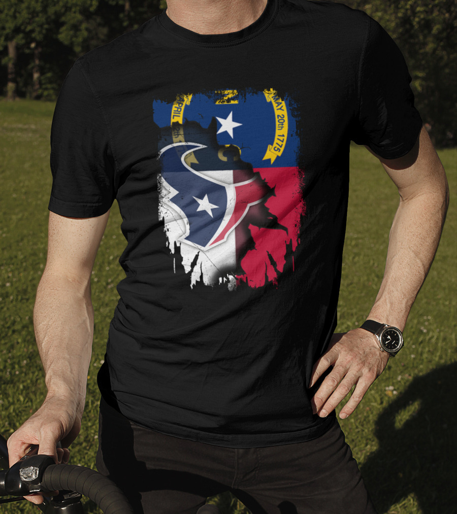 North Carolina And Texans Symbolic Unity With State And Sports T-Shirt