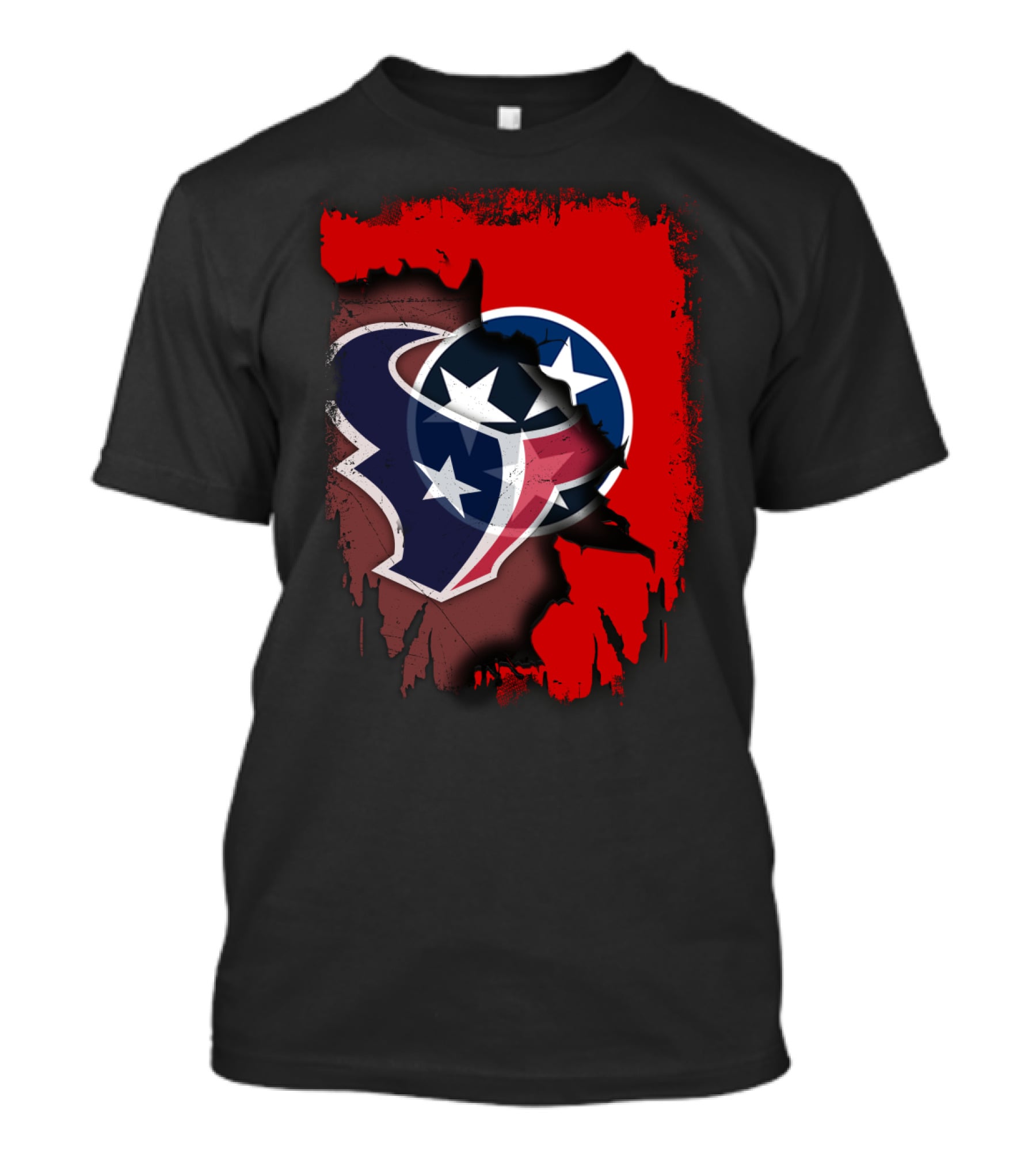 Together Tennessee Texans Logo Fusion T-Shirt