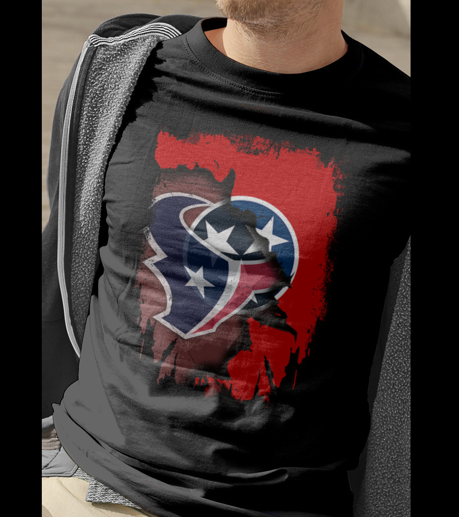 Together Tennessee Texans Logo Fusion T-Shirt
