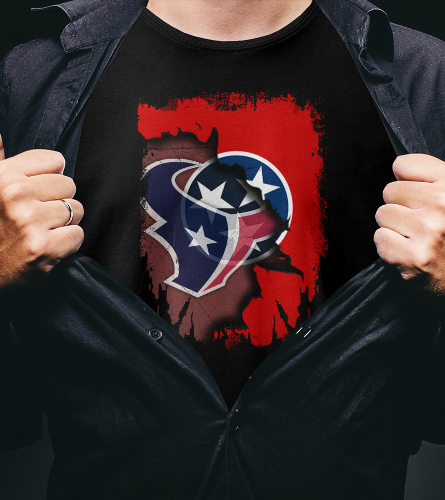 Together Tennessee Texans Logo Fusion T-Shirt