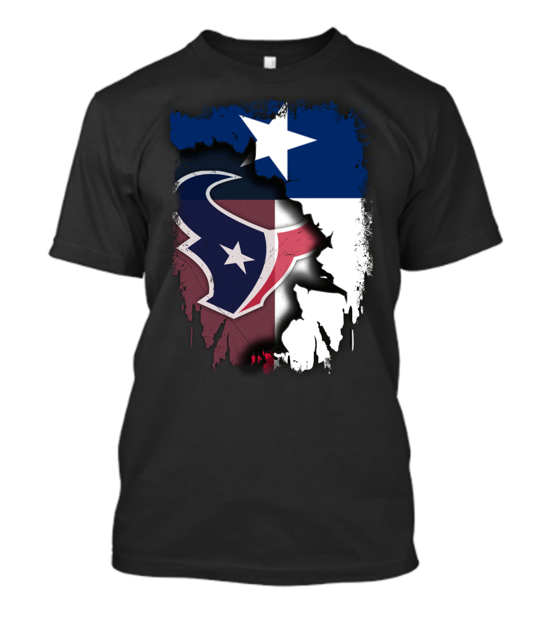 Texas Together Houston Texans Flag Star T-Shirt
