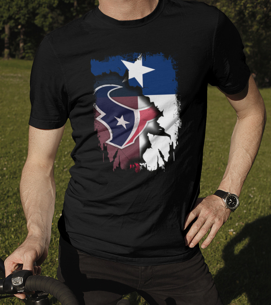 Texas Together Houston Texans Flag Star T-Shirt