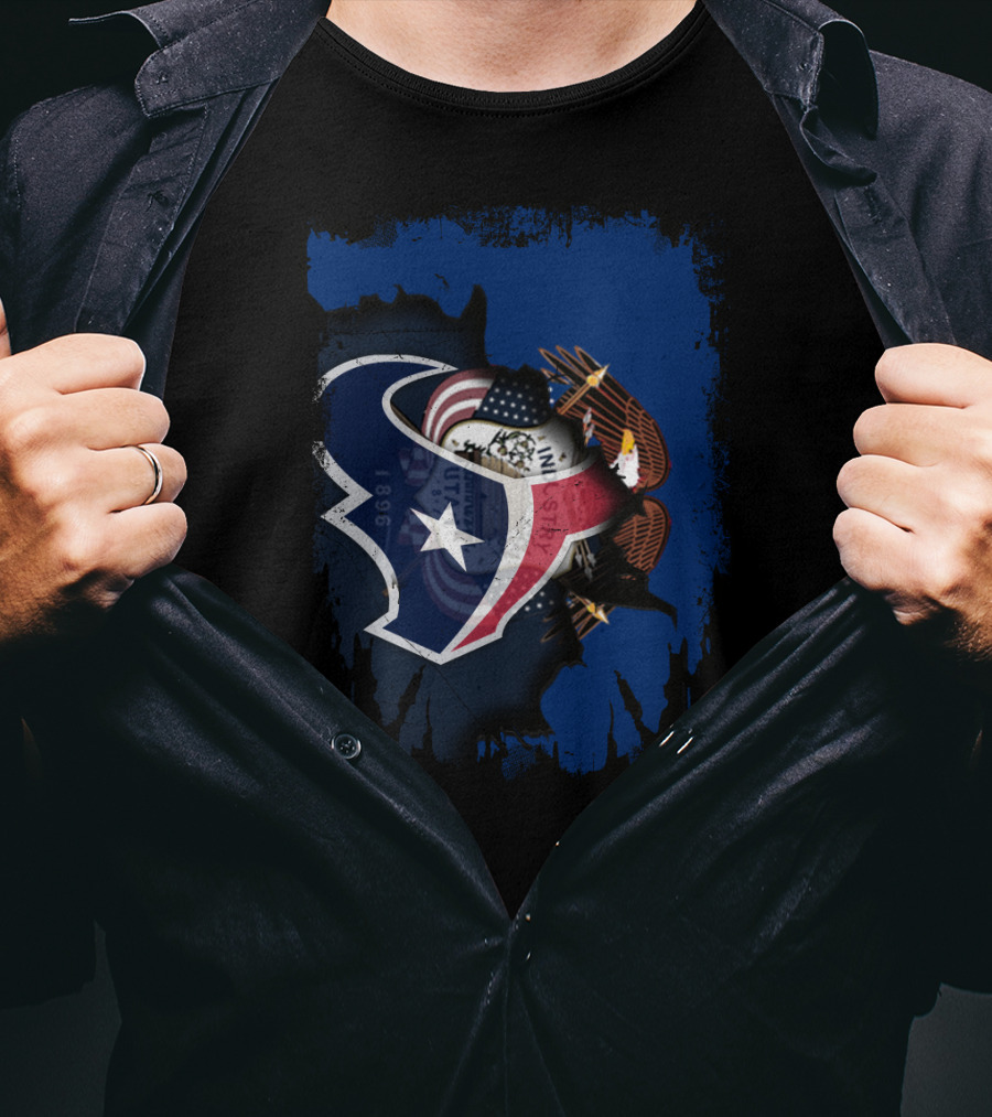 Together Utah Texans Patriotic Eagle Fusion T-Shirt