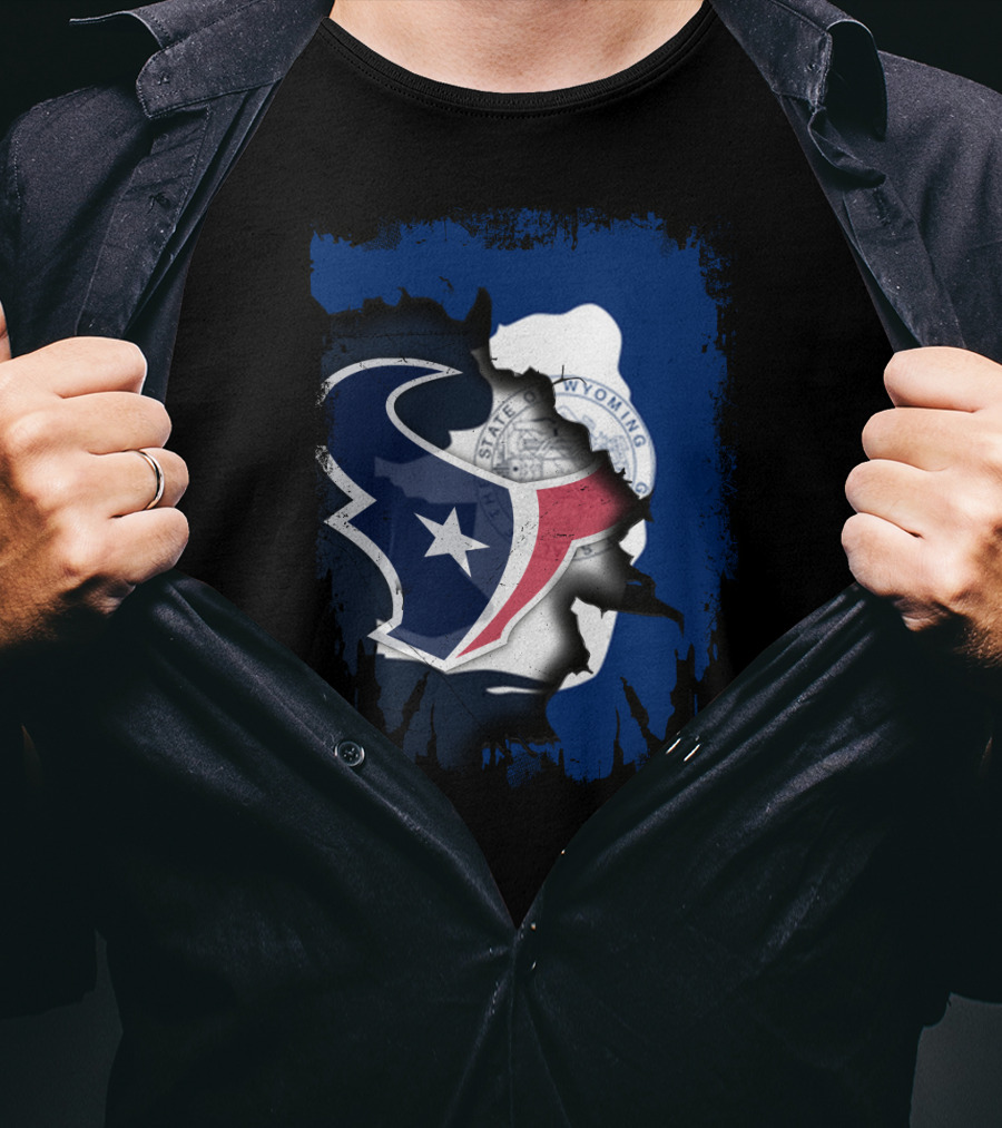 Wyoming Texas United Houston Texans Wyoming Seal T-Shirt