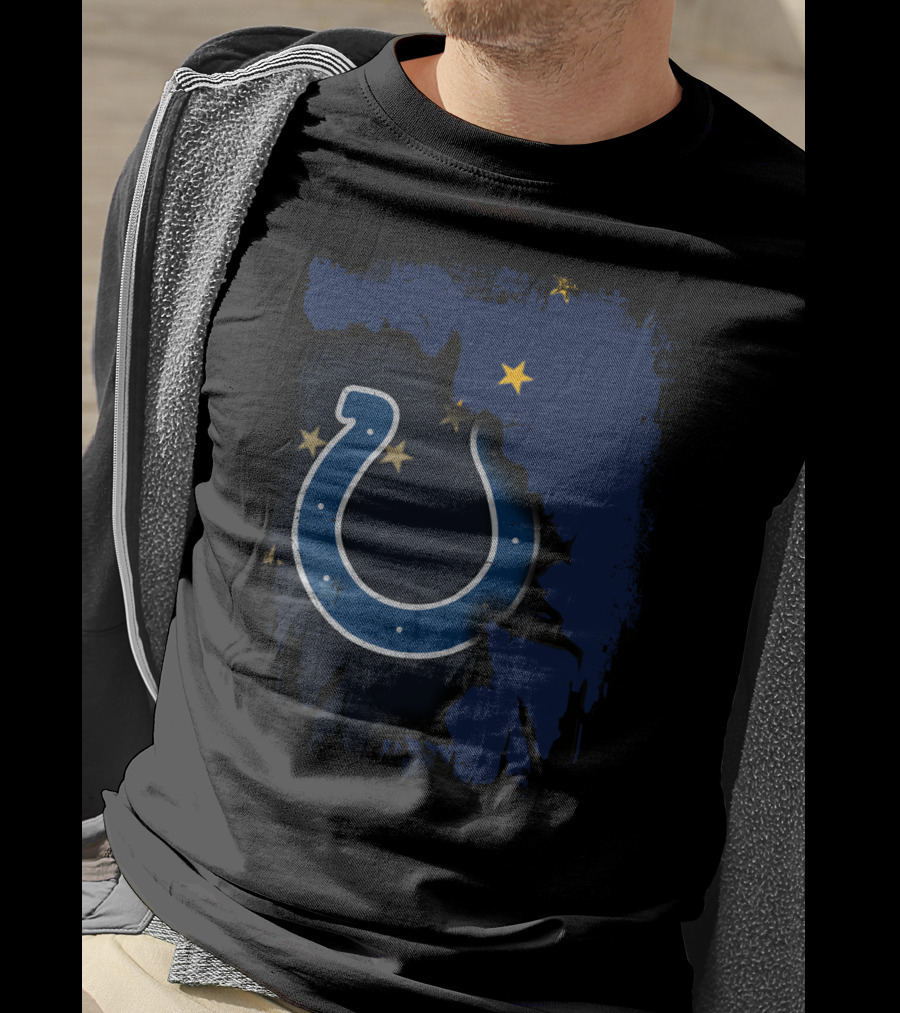 Together Alaska With Indianapolis Colts Blue Horseshoe Northern Stars T-Shirt