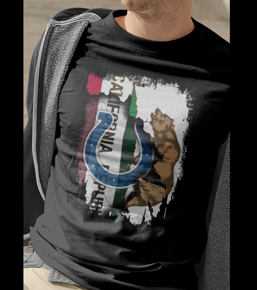 California Republic With Colts Horseshoe Bear T-Shirt