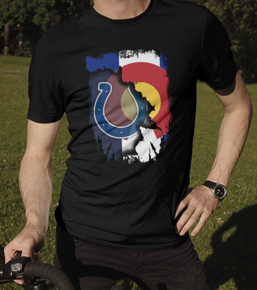 Together Colorado Colts Symbol With Colorado Flag Elements T-Shirt