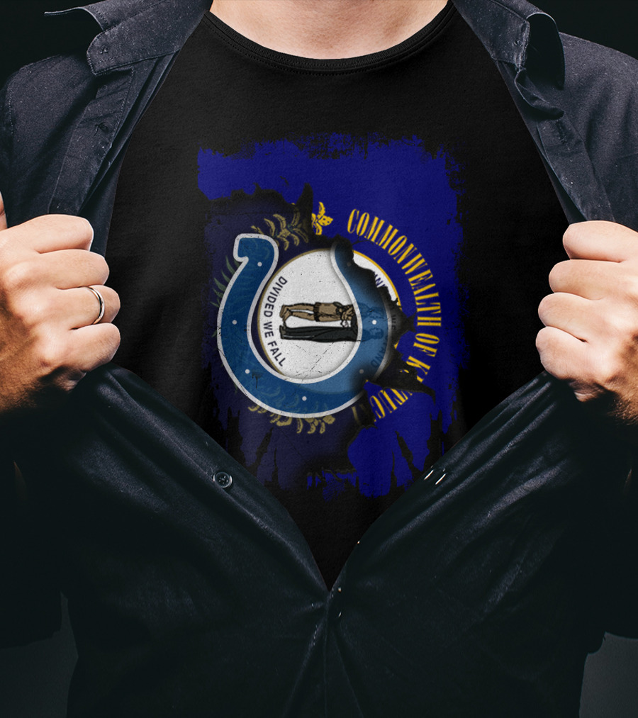 Commonwealth Of Kentucky United With Colts Divided We Fall T-Shirt