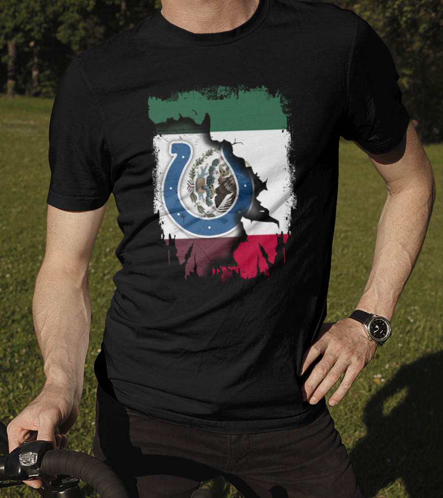 Mexico Colts Emblem On Distressed Flag Background T-Shirt