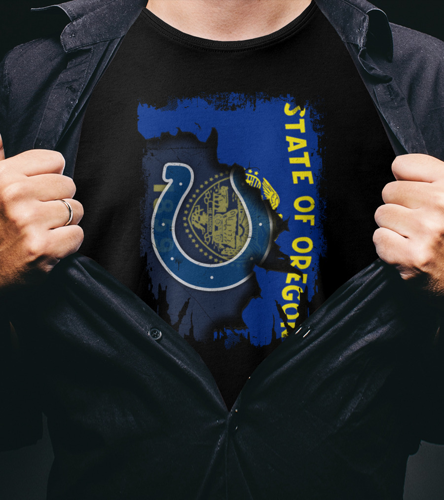 State Of Oregon Colts Logo Fusion T-Shirt