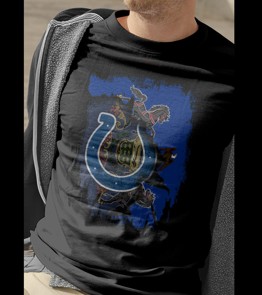 Pennsylvania State Crest With Indianapolis Colts T-Shirt