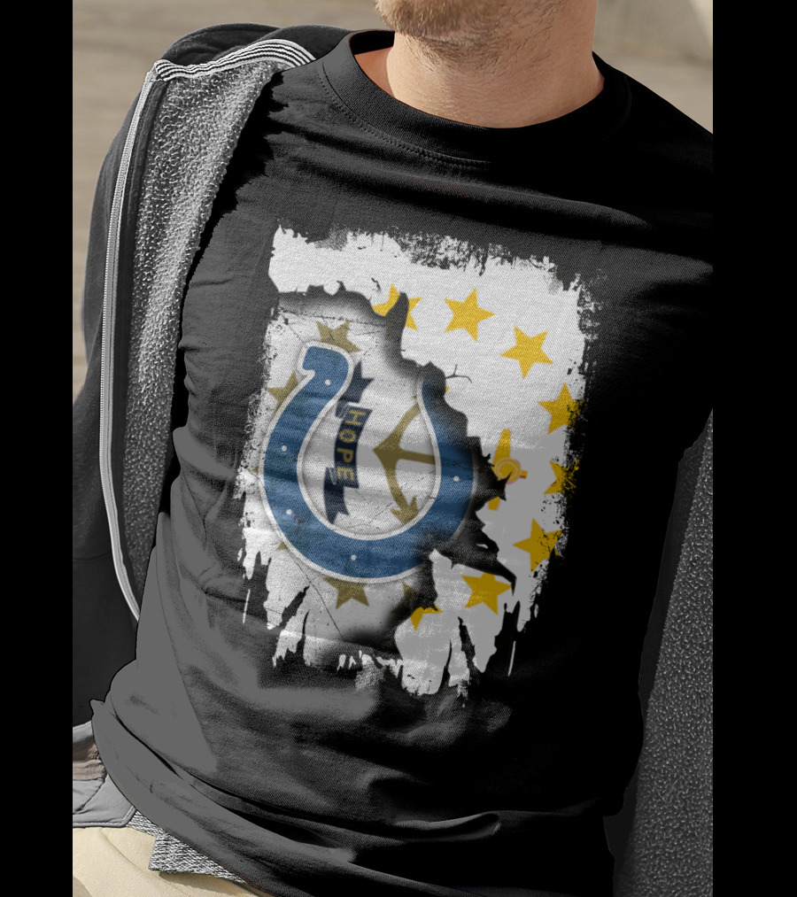 Rhode Island Together With Colts Hope Flag T-Shirt