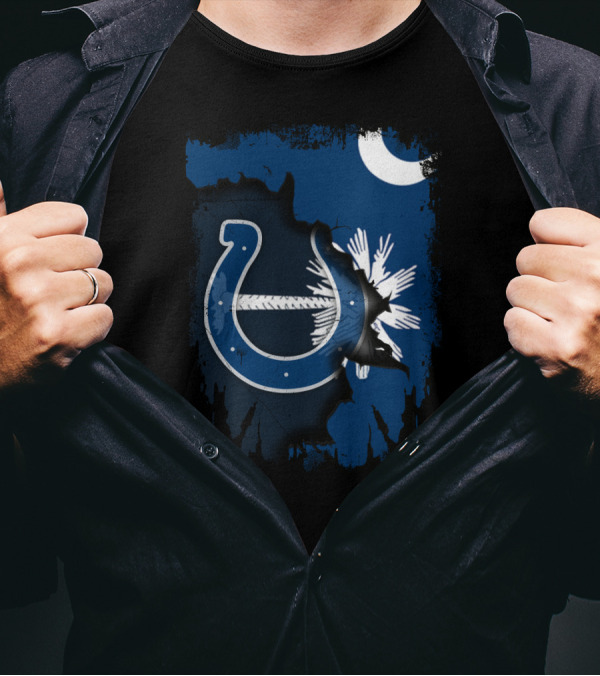 Together South Carolina Colts Palmetto Crescent Flag T-Shirt