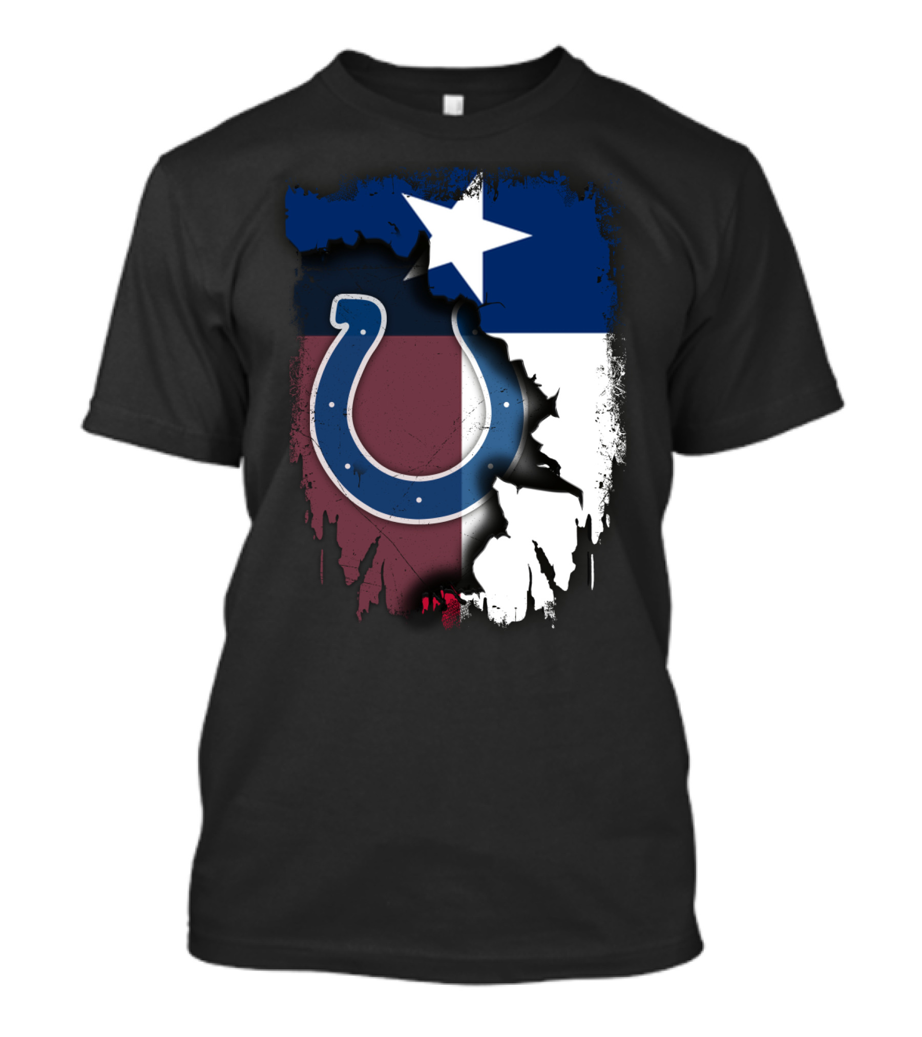 Together Texas Colts Star Flag Fusion T-Shirt