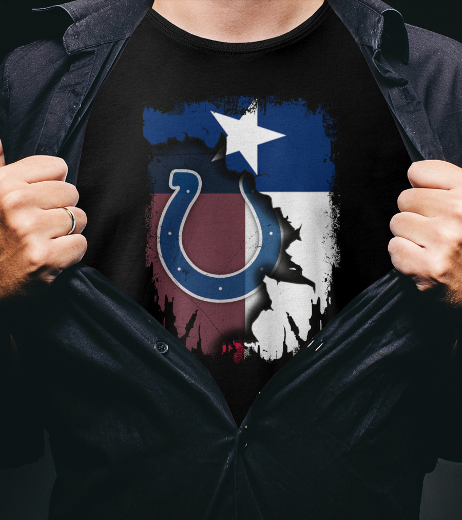 Together Texas Colts Star Flag Fusion T-Shirt