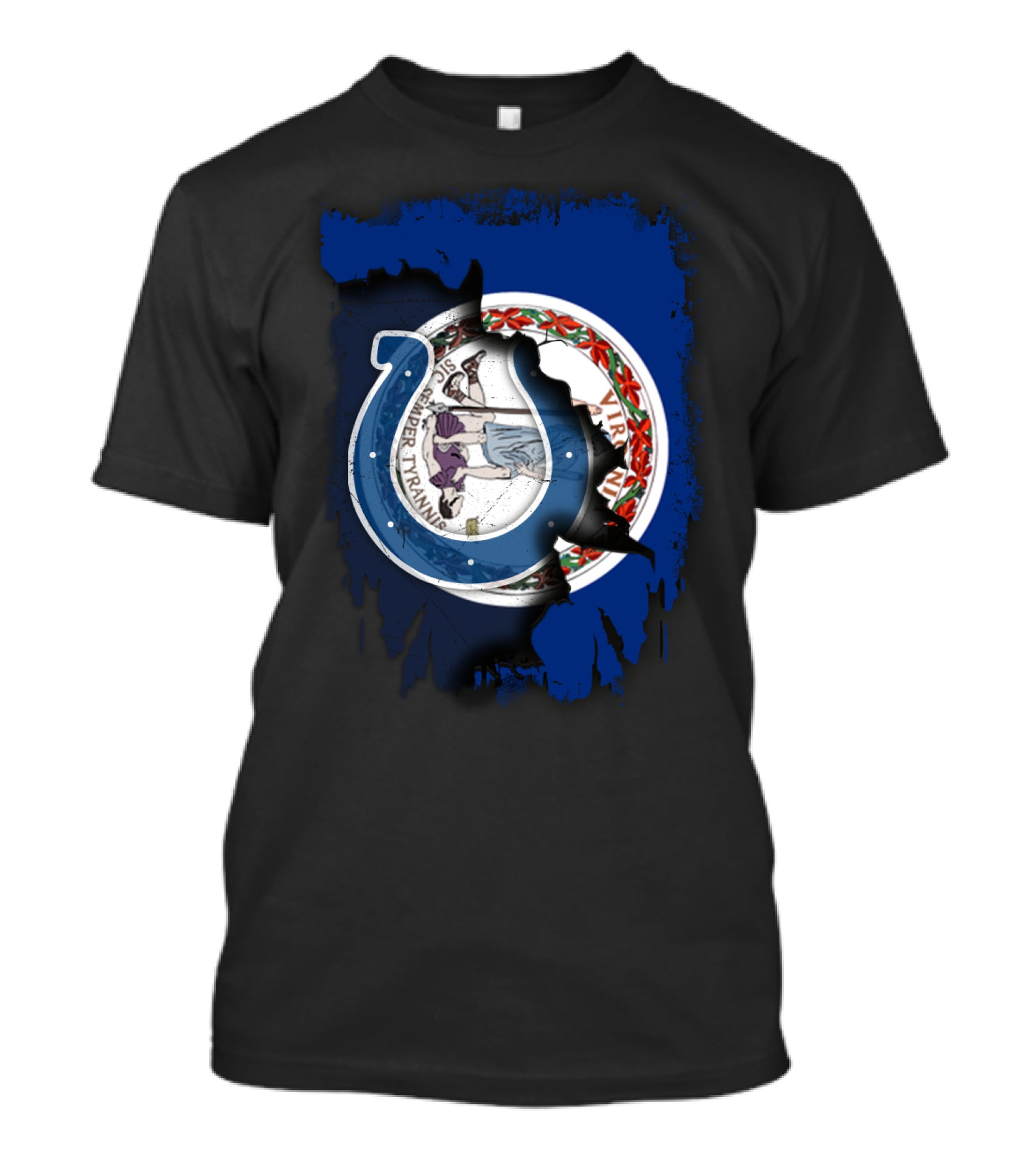 Together Virginia With Indianapolis Colts Seal Blend T-Shirt
