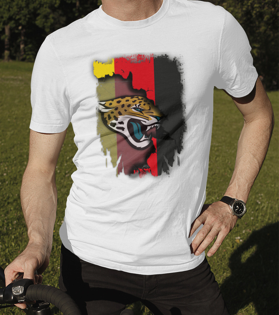 Germany Flag With Jaguars Logo Integration T-Shirt