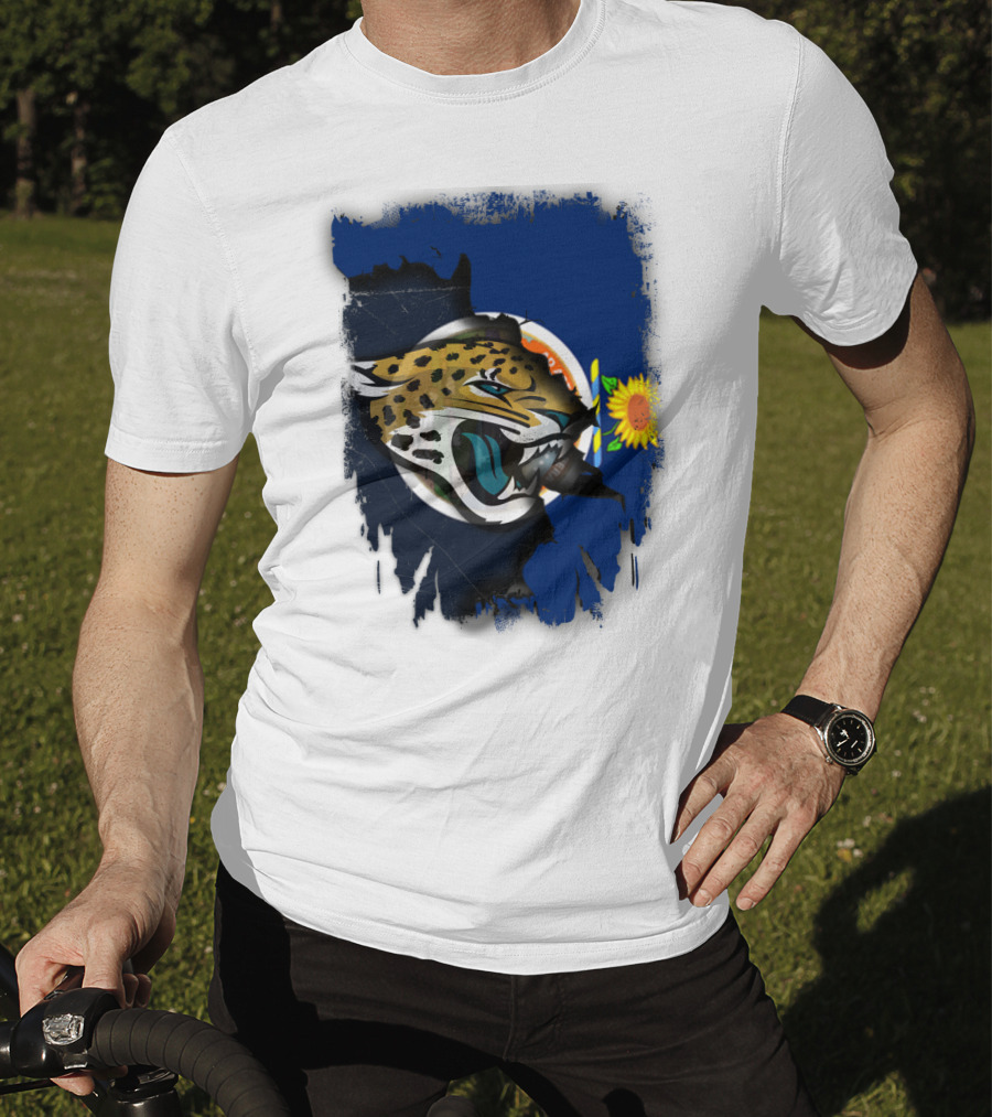 Kansas State Flag Sunflower Jaguar T-Shirt