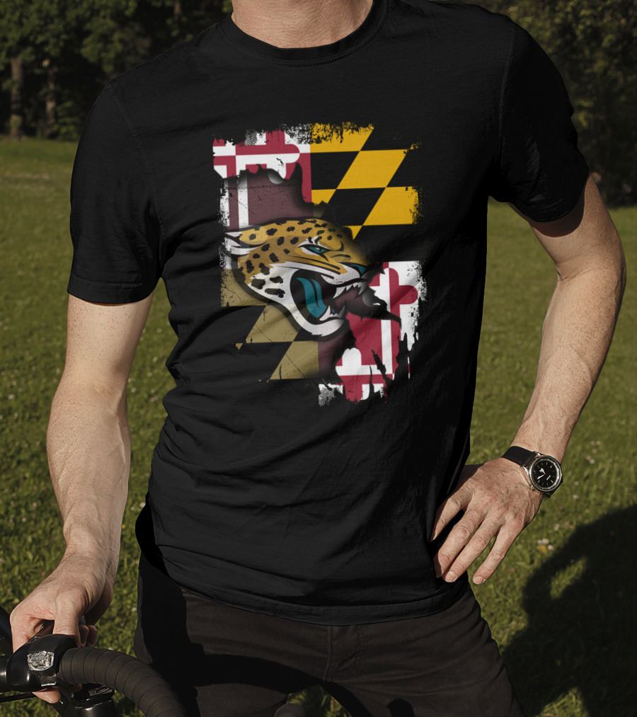Maryland Pride With Jaguars Roaring Spirit T-Shirt