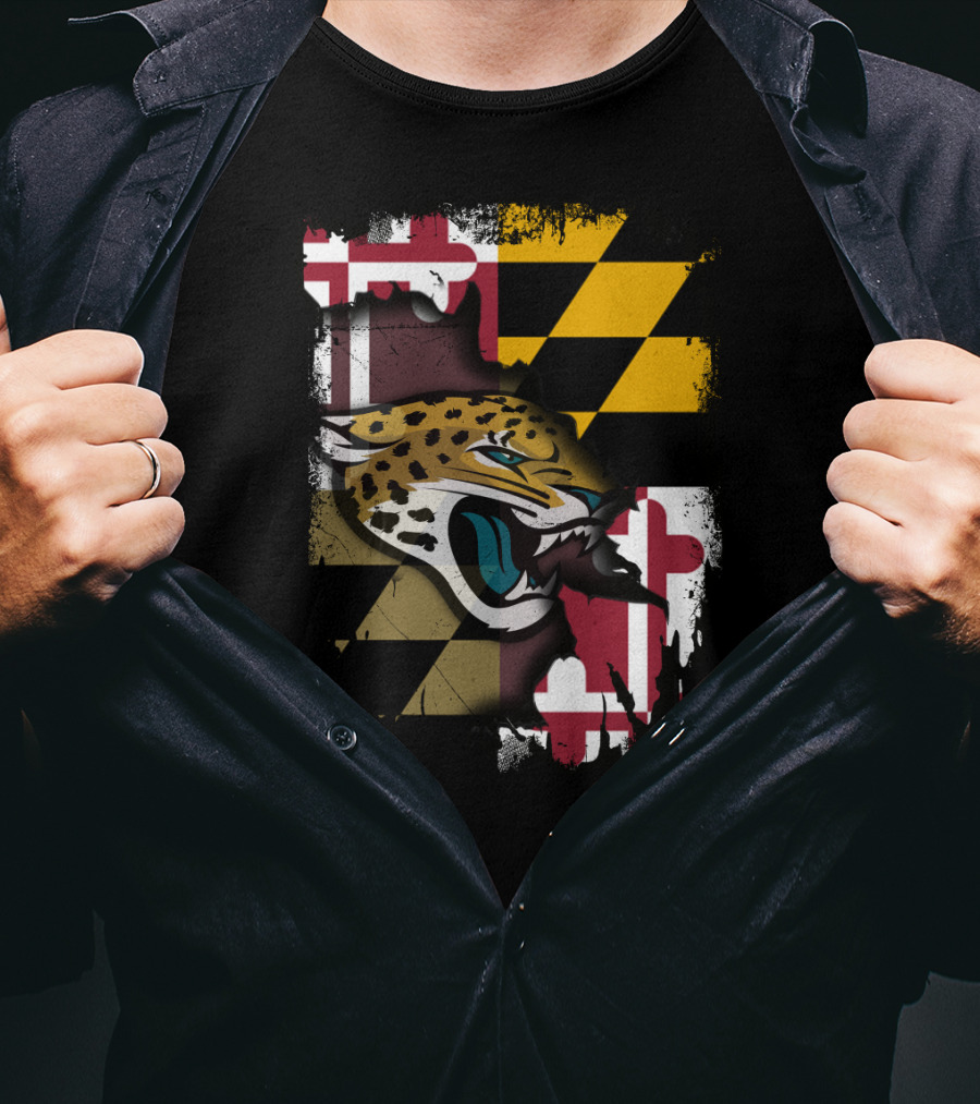 Maryland Pride With Jaguars Roaring Spirit T-Shirt