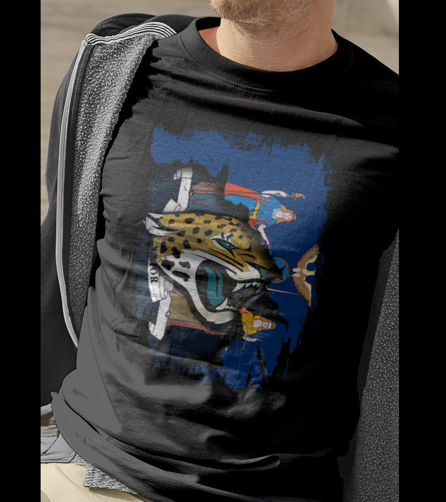 New York Emblem With Jaguars Logo Overlay T-Shirt