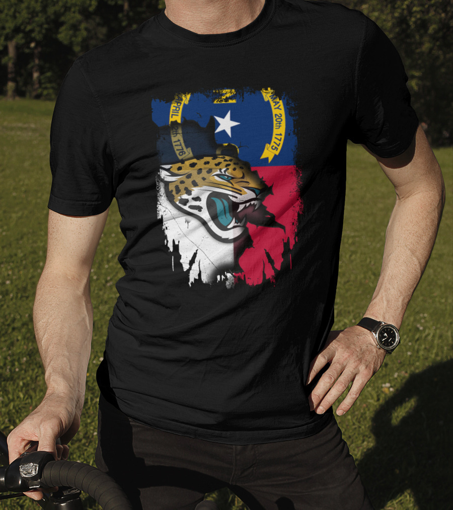 North Carolina Flag Jaguar Face Integration T-Shirt