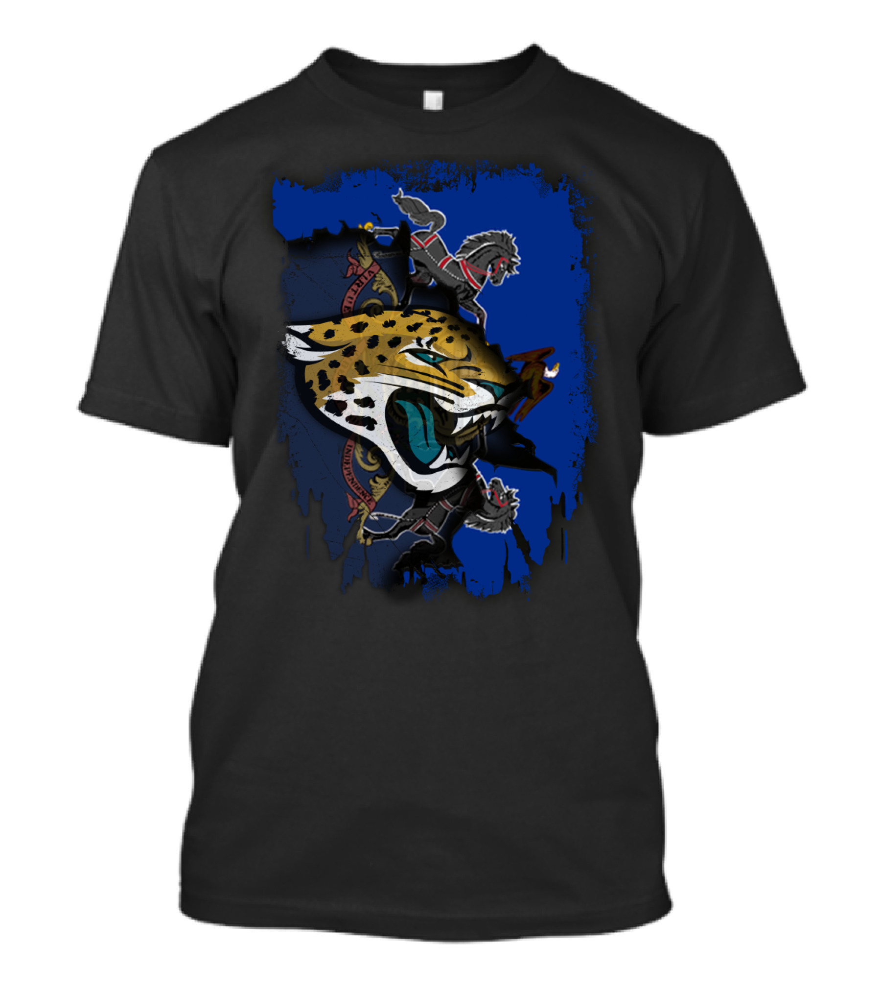 Pennsylvania Emblem With Jaguars Roaring Together T-Shirt