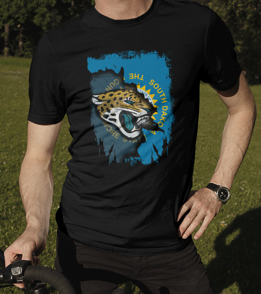 South Dakota State With Jaguars And Flag T-Shirt