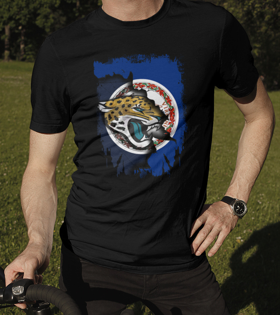 Virginia Jaguars Roaring Through State Seal Flag T-Shirt