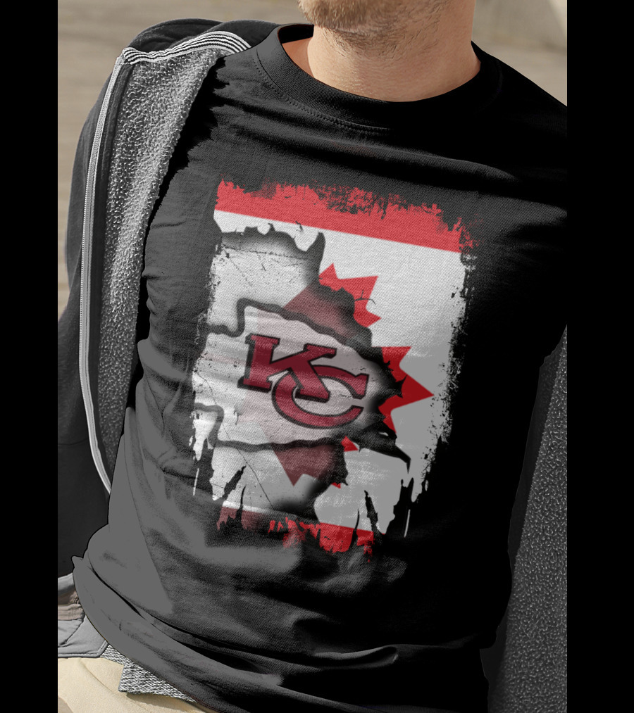 KC Chiefs Canada Unity Flag T-Shirt