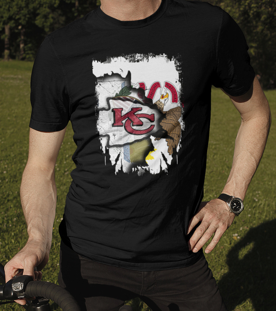 Illinois State And Kansas City Chiefs USA Collaboration T-Shirt
