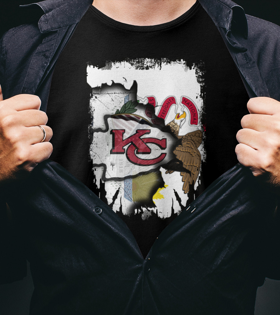 Illinois State And Kansas City Chiefs USA Collaboration T-Shirt