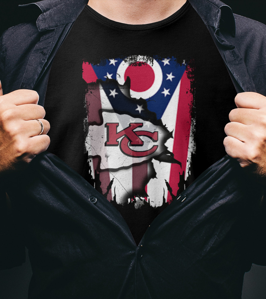 Together Ohio Flag KC Chiefs USA T-Shirt