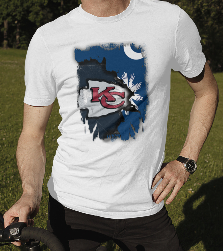 KC Chiefs Meet South Carolina Flag United T-Shirt