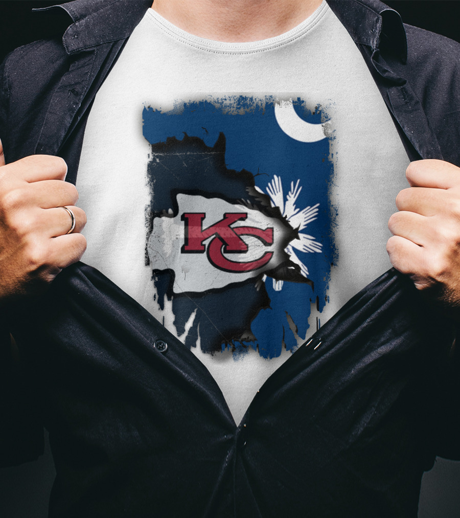 KC Chiefs Meet South Carolina Flag United T-Shirt