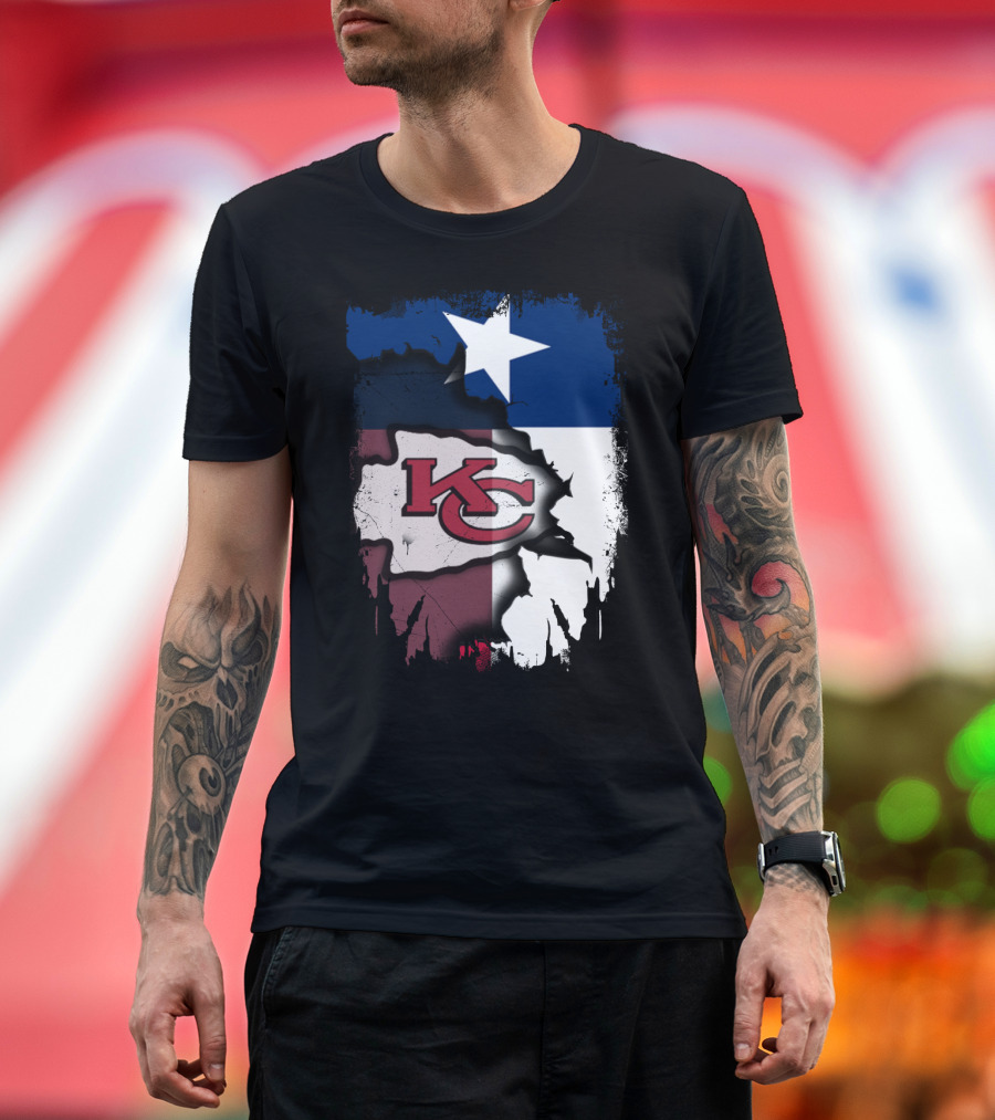Texas Chiefs Star Flag Chiefs T-Shirt